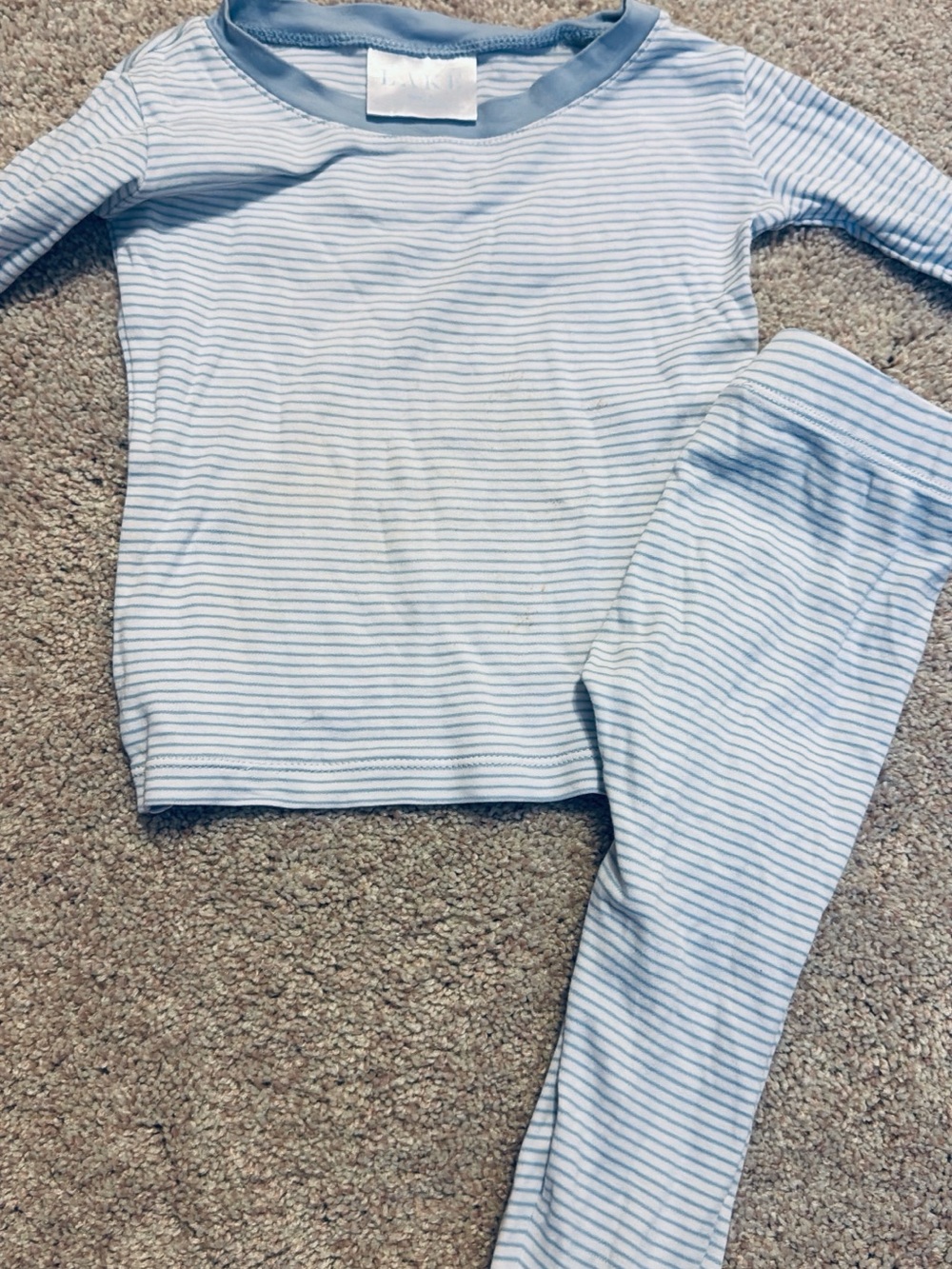 Children's Light Blue Stripe Pajama Set - Cozy Cotton Blend